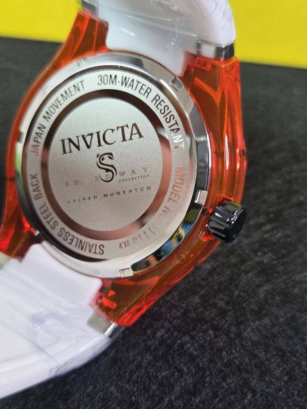 Invicta Speedway Piston Men’s Watch Quartz Red White Silicone Model 51113